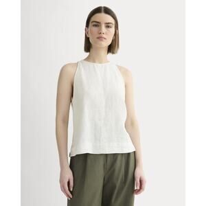 NWT - Everlane Women's Linen High-Neck Tank in Natural Chambray, Size 16